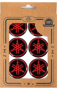 YAMAHA Koruma Takozu Damla Etiket Sticker Ø39 mm SİYAH-KIRMIZI YAMAHA Koruma Takozu Damla Etiket Sticker Ø39 mm SİYAH-KIRMIZI