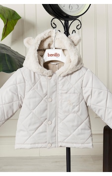 Benitto Kids Benittokids Erkek Bebek Çocuk Kulaklı Kapüşonlu Mont 51323 Bej