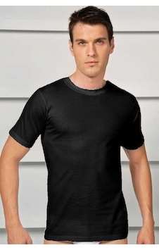 L'ombre Erkek Pamuklu Kısa Kol Dar Yaka Klasik Fanila T-shirt Gri L'ombre Erkek Pamuklu Kısa Kol Dar Yaka Klasik Fanila T-shirt Gri