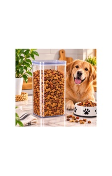 Köpek Mama Saklama Kavanozu Kedi Mama Saklama Kabı Gri Gri Köpek Mama Saklama Kavanozu Kedi Mama Saklama Kabı Gri Gri