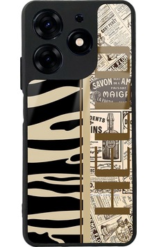 Tecno Spark 10 Pro Zebra Gazete Tasarımlı Glossy Telefon Kılıfı Çok Renkli Tecno Spark 10 Pro Zebra Gazete Tasarımlı Glossy Telefon Kılıfı Çok Renkli