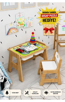 Lesson Montessori Ahşap Aktivite Masa Sandalye Takımı Yeşil - 749284546 Lesson Montessori Ahşap Aktivite Masa Sandalye Takımı Yeşil - 749284546