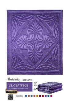 Harir El İşi Çift Kişilik Saten Yorgan 200x220 Cm Elyaf Dolgulu Lila - Mor Harir El İşi Çift Kişilik Saten Yorgan 200x220 Cm Elyaf Dolgulu Lila - Mor