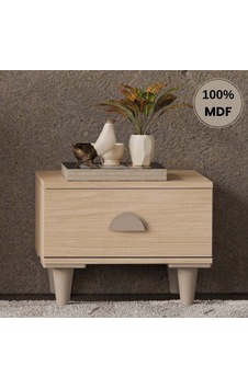 Ladin Mdf Ayaklı Tasarım Komodin Bej Ladin Mdf Ayaklı Tasarım Komodin Bej
