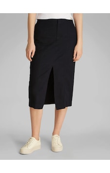 Calvin Klein Soft Lınen Mıdı Skırt Siyah Kadın Etek Calvin Klein Soft Lınen Mıdı Skırt Siyah Kadın Etek