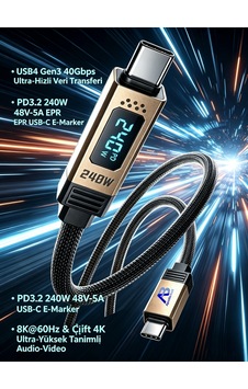 Apollobell Cch13-007 Usb4 Gen 3 Kablo Apollobell Cch13-007 Usb4 Gen 3 Kablo