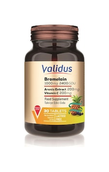 Validus Bromelain 1000 Mg 2400 Gdu Aronia 200 Mg 30 Tablet Diğer Validus Bromelain 1000 Mg 2400 Gdu Aronia 200 Mg 30 Tablet Diğer