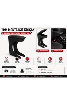 Trm Montajsız Araç Kolçağı 9,5 Cm Saklama Hazneli Trm Montajsız Araç Kolçağı 9,5 Cm Saklama Hazneli