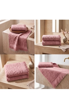 Botti Home %100 Pamuk Jakarlı 2 Li El Ve Yüz Havlusu Seti 50 X 90 Cm Çeyizlik Saçaklı Havlu Pembe Botti Home %100 Pamuk Jakarlı 2 Li El Ve Yüz Havlusu Seti 50 X 90 Cm Çeyizlik Saçaklı Havlu Pembe