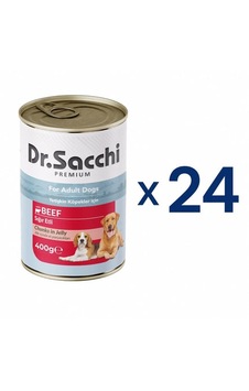 Dr. Sacchi Delicious Sığır Etli Köpek Konservesi 400 Gr 24 Adet Dr. Sacchi Delicious Sığır Etli Köpek Konservesi 400 Gr 24 Adet