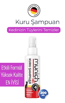 Munich Vet Kedilere Köpüklü Kuru Şampuan 200 ML