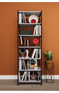 Modern 6 Raflı Metal Kitaplık Üçlü Ayrılabilir Modül Dekoratif Çok Amaçlı Kitaplık Metalk01 Kül Gri Modern 6 Raflı Metal Kitaplık Üçlü Ayrılabilir Modül Dekoratif Çok Amaçlı Kitaplık Metalk01 Kül Gri