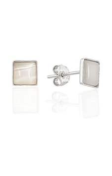 Oya Silver Milky Sedef Taşlı Gümüş Küpe 7mm Oyok378 Oya Silver Milky Sedef Taşlı Gümüş Küpe 7mm Oyok378