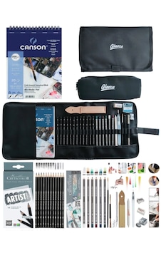 Defter A5 200gr Cretacolor 6'lı Aquarell-dereceli Cepli Siyah Kalemlik 24 Bölmeli + Kalem Kutusu Set Defter A5 200gr Cretacolor 6'lı Aquarell-dereceli Cepli Siyah Kalemlik 24 Bölmeli + Kalem Kutusu Set