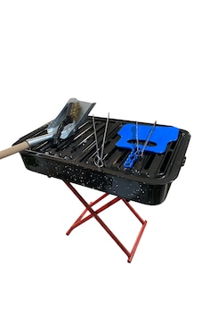 Mobilreyon Portatif Emaye Mangal Ve Barbekü Seti 6 Parça Kahverengi Mobilreyon Portatif Emaye Mangal Ve Barbekü Seti 6 Parça Kahverengi