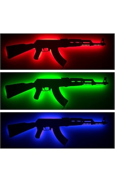 AK47 Duvar Led Işık - Duvar Lambası - Gece Lambası - Açıklama Siyah AK47 Duvar Led Işık - Duvar Lambası - Gece Lambası - Açıklama Siyah