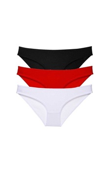 3 Adet Süper Eko Set Likralı Kadın Slip Külot 535 Standart 3 Adet Süper Eko Set Likralı Kadın Slip Külot 535 Standart