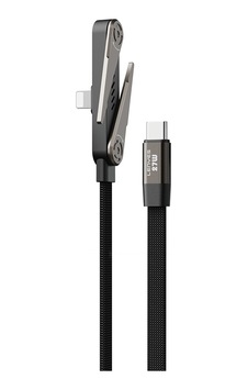 Lenyes Lc554 Type-c To Lightning Stand Özellikli Data Ve Şarj Kablosu 27w 1m Siyah
