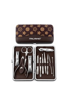 İtalyano Ka-064 12 Parça Manikür Pedikür Seti Krom Desenli Çantalı İtalyano Ka-064 12 Parça Manikür Pedikür Seti Krom Desenli Çantalı