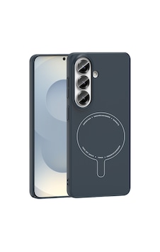 Galaxy S26 Fe Kılıf M-safe Şarj Özellikli Kamera Korumalı Zore Elio Sert Pc Kapak Lacivert