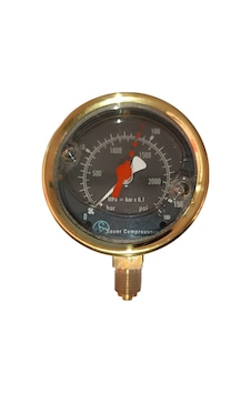 Sauer Compressors Marka Pirinç Gövdeli Manometre Sauer Compressors Marka Pirinç Gövdeli Manometre