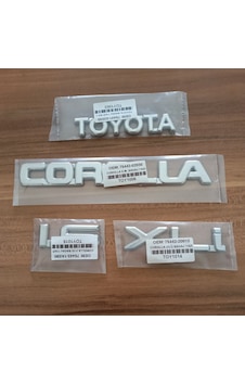 Toyota Corolla 1.6 Xli Bagaj Yazısı 4lü Takım Toyota Corolla 1.6 Xli Bagaj Yazısı 4lü Takım