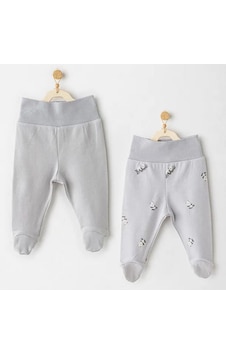 Andywawa 2'li Bebek Patikli Pantolon Ac26034 Gri Andywawa 2'li Bebek Patikli Pantolon Ac26034 Gri