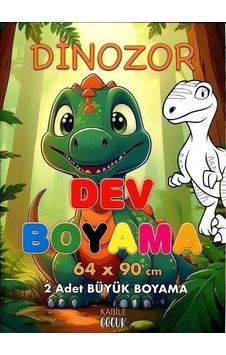 Dinozor Dev Boyama 64 X 90 Cm 2 Adet Dev Boyama Posteri