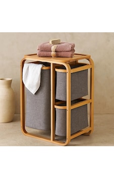 Ahşap Bambu 3 Bölmeli Çamaşır Sepeti 50x30x70 Cm 3 Adet Gümüş Toka Ahşap Bambu 3 Bölmeli Çamaşır Sepeti 50x30x70 Cm 3 Adet Gümüş Toka