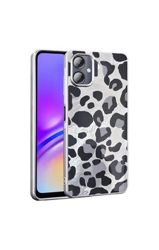 Galaxy Uyumlu A06 Kılıf Desenli Zore Mep Kapak Gri Leopar Galaxy Uyumlu A06 Kılıf Desenli Zore Mep Kapak Gri Leopar