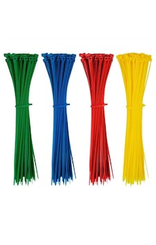 Plastik Renkli Cırt Kelepçe 3,6 X 20 Cm - Kablo Bağı 25'er Ad: Sarı-yeşil-kırmızı-mavi 100 Adet Plastik Renkli Cırt Kelepçe 3,6 X 20 Cm - Kablo Bağı 25'er Ad: Sarı-yeşil-kırmızı-mavi 100 Adet