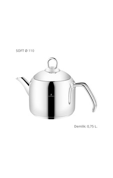Sofram Soft 11 Cm Tekli Çaydanlık - 0,75 Litre Gümüş Sofram Soft 11 Cm Tekli Çaydanlık - 0,75 Litre Gümüş