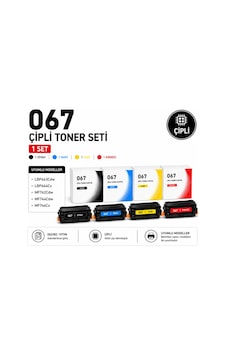 067 Çipli Toner Seti Siyah - Mavi - Sarı - Kırmızı 067 Çipli Toner Seti Siyah - Mavi - Sarı - Kırmızı