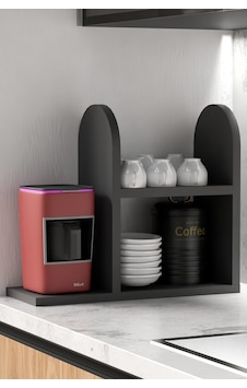 Kahve Makinesi Standı - Espresso Ve Türk Kahvesi Bardaklık, Mutfak Rafı, Şık Ve Dayanıklı Kahvelik Antrasit Kahve Makinesi Standı - Espresso Ve Türk Kahvesi Bardaklık, Mutfak Rafı, Şık Ve Dayanıklı Kahvelik Antrasit