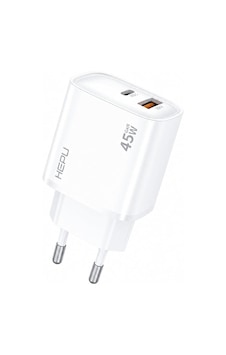 Hepu Hp-c31 45w Gan Şarj Adaptörü + Type-c To Type-c Kablo Çift Çıkışlı Type-c + Usb Hepu Hp-c31 45w Gan Şarj Adaptörü + Type-c To Type-c Kablo Çift Çıkışlı Type-c + Usb