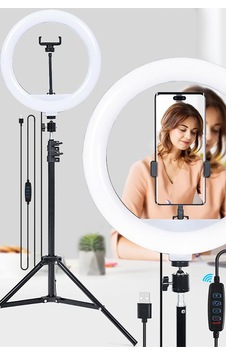 14 Inç Ring Light 5500k Youtuber Led Işıklı 2.1 M Tripod Selfie Makyaj Işığı 14 Inç Ring Light 5500k Youtuber Led Işıklı 2.1 M Tripod Selfie Makyaj Işığı
