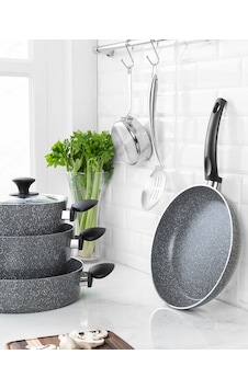 Madame Coco Gordes Granite Look 7 Parça Tencere Seti Tncr0000000006std-gri Madame Coco Gordes Granite Look 7 Parça Tencere Seti Tncr0000000006std-gri
