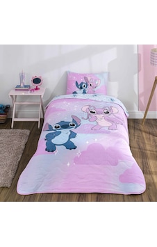 Taç Lisanslı Stitch Shiny Pamuklu Çocuk Yatak Örtüsüseti 160x230 Pembe Taç Lisanslı Stitch Shiny Pamuklu Çocuk Yatak Örtüsüseti 160x230 Pembe