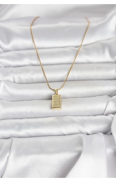 316l Çelik Zincir Gold Renk Külçe Altın Model Kadın Kolye - Lisinya 316l Çelik Zincir Gold Renk Külçe Altın Model Kadın Kolye - Lisinya