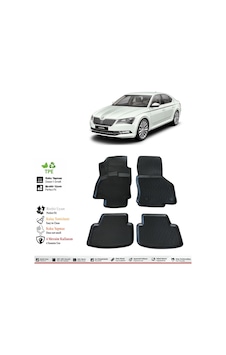 Skoda Super B 2018 Model 4d Ekstra Havuzlu Paspas Skoda Super B 2018 Model 4d Ekstra Havuzlu Paspas
