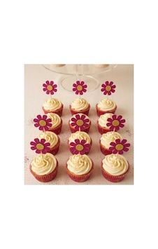 Papatya Fuşya Renk Simli Cupcake Kürdanı Doğum Günü Parti Ve Pasta Süsü 10lu 5 Cm Papatya Fuşya Renk Simli Cupcake Kürdanı Doğum Günü Parti Ve Pasta Süsü 10lu 5 Cm