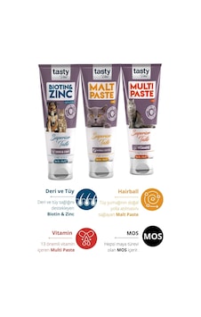 Kedi Malt Paste 100 Gr + Multi Cat Paste 100 Gr + Biotin Paste 100 Gr 3x100 Gr Kedi Malt Paste 100 Gr + Multi Cat Paste 100 Gr + Biotin Paste 100 Gr 3x100 Gr