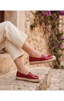 Futsishoes Lucıa Bordo Hakiki Rugan Deri Dikiş Detaylı Kadın Espadril Futsishoes Lucıa Bordo Hakiki Rugan Deri Dikiş Detaylı Kadın Espadril