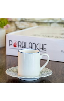 Porblanche Kahve Fincan Takımı 12 Parça Modern Duble Porselen D0550-modern 0792