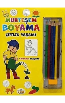 Muhteşem Boyama - Çiftlik Yaşamı + 6lı Boya Kalemi - Vzqg-773165 Muhteşem Boyama - Çiftlik Yaşamı + 6lı Boya Kalemi - Vzqg-773165