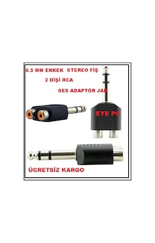 2 Rca Dişi 65Mm Erkek Jack Jak Plug Ses Aux Dj Ekipman 2 Rca Dişi 65Mm Erkek Jack Jak Plug Ses Aux Dj Ekipman
