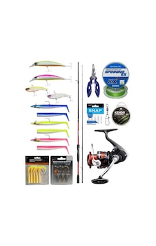 Yek Outdoor Levrek & Çipura Spin Olta Seti Shimano Kamış Sienna Spinning Eva 2,41m 10-35g 2pc&shimano Sienna 4000 Fg Spin Makinesi