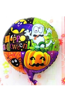 Buğz Halloween Örümcekli Kabaklı Folyo Balon 18 İnç Diğer Buğz Halloween Örümcekli Kabaklı Folyo Balon 18 İnç Diğer