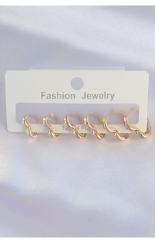 Pirinç Gold Renk Kalp Model Küpe Seti - Tj-bkp8992 Çok Renkli çok renkli Pirinç Gold Renk Kalp Model Küpe Seti - Tj-bkp8992 Çok Renkli çok renkli