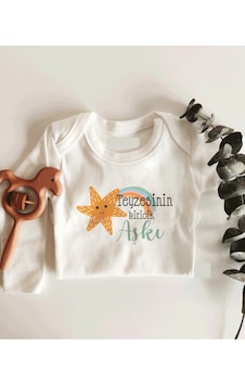 İmaj Tuğbababy Teyzesinin Biricik Aşkı Uzun Kol Çıtçıtlı Organik Bebek Body Beyaz İmaj Tuğbababy Teyzesinin Biricik Aşkı Uzun Kol Çıtçıtlı Organik Bebek Body Beyaz